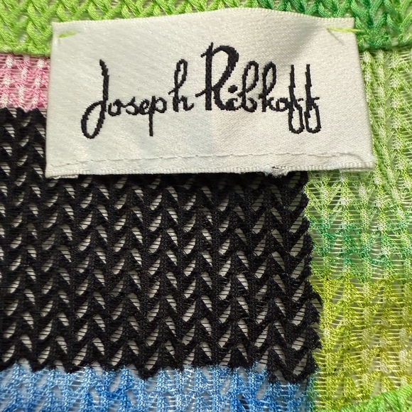 Joseph Ribkoff Abstract Print Jacket Cardigan Women’s S/M Open Front 3/4 Sleeve - Picture 5 of 8